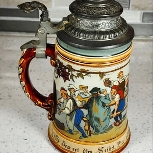 Vintage 1895 METTLACH German Mug